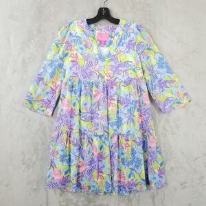 Lilly Pulitzer Martine Dress Women XXS Tiered‎ Dew Drop Stay Fly Swing Flowy